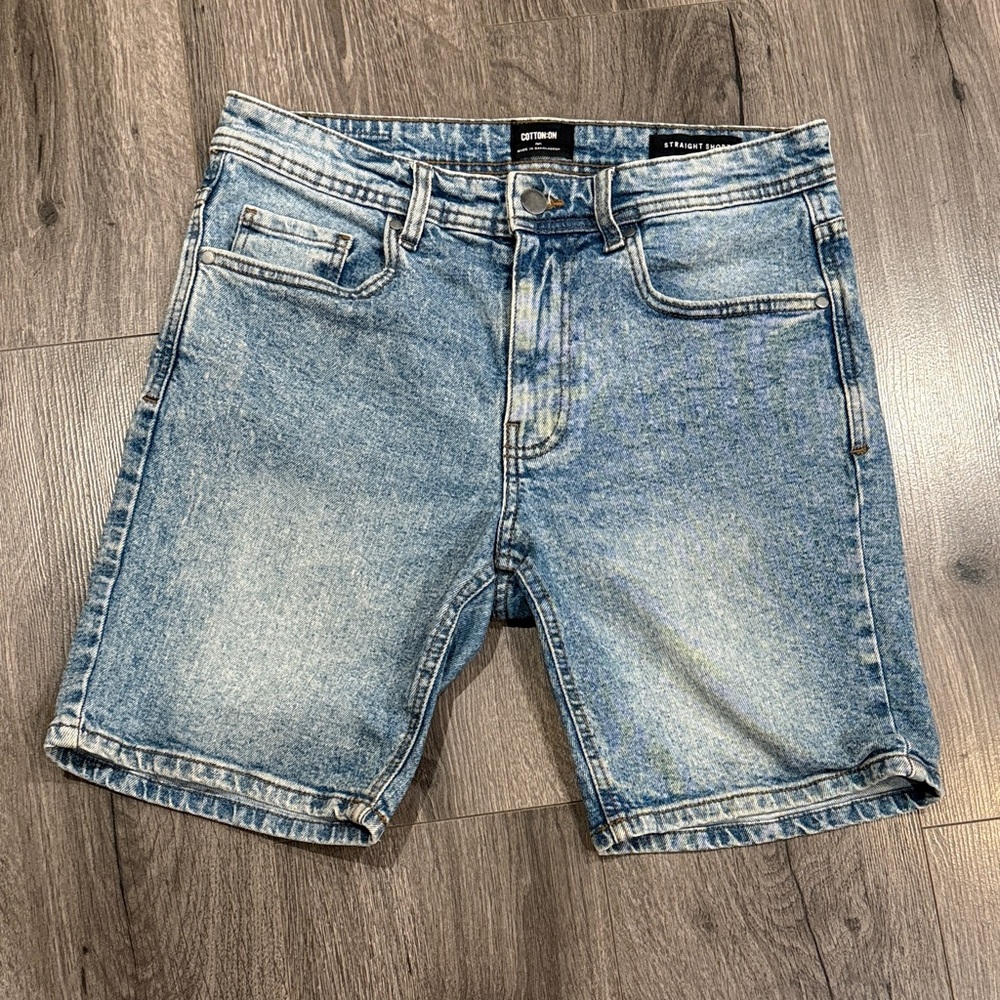 💜Cotton On Light Blue Jean Shorts for Men Everyday Essential Summer Must